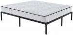 Voodi kahekohaline Akord Furniture Factory, 160 x 200 cm, must v., madratsiga, p&otilde;hjalippidega