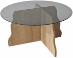 Kohvilaud Kalune Design Butterfly, fume v./sapphire oak v., 75 cm x 75 cm x 40 cm