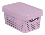 Kaanega hoiukarp, esemete hoidmiseks Curver 229156, 4.5 l, roosa, 27 x 19 x 12 cm