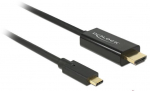 Juhe Delock USB / HDMI USB C male, HDMI-A 19 pin male, 1 m, must v.
