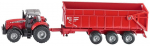 Игрушечные тракторы с аксессуарами Siku Massey Ferguson Tractor With Trailer 1844, 1:87, punane v.