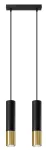 Valgusti rippuv Sollux Loopez 2, GU10, 2 x 40 W, kuldne v./must v. / kuldne v.