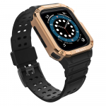 Rihmad Hurtel, Protect Strap Band With Case Apple Watch 41/40/38mm, kuldne v./must v.
