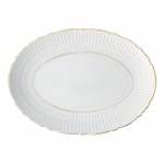 Taldrik serveerimine Domoletti Sofia Kitchen, &Oslash; 34 cm, kuldne/valge