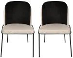 Toolide komplekt Kalune Design Dore 118 974NMB1195, must v./kreemjasvalge, 55 cm x 54 cm x 86 cm, 2 tk