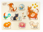 Puidust pusle Smily Play Pets SPW83804, 33.6 cm x 30.2 cm, 7 tk, mitmev&auml;rviline