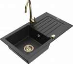 K&ouml;&ouml;givalamu Mexen Pablo 6510751010-73+670200-50+66911-50, graniit, 75 cm x 43 cm x 16.1 cm, metallic black/silver+gold