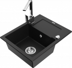 K&ouml;&ouml;givalamu Mexen Enzo 6506571005-77+670300-00, graniit, 57 cm x 46 cm x 17.4 cm, must/kroom