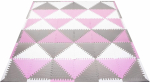 Matt beebidele - pusle Springos FM0024, 157 cm x 127 cm, 72 tk, valge/roosa