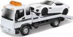 M&auml;nguautode transportija Bburago Street Fire Flatbed Tow Truch 425659, valge v.