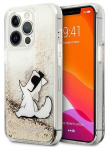 Telefoni &uuml;mbris Karl Lagerfeld Glitter Choupette Fun KLHCP13XGCFD, Apple iPhone 13 Pro Max, l&auml;bipaistev v./kuldne v.