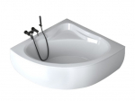 Vann, nurgaga Besco Mia, 120 cm x 120 cm x 57.5 cm, nurga-, valge