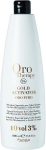 Oks&uuml;dant, aktiveeriv emulsioon Fanola Oro Therapy Gold Activator 3% 10 Vol., 1000 ml