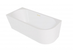 Vann, teisaldatav Besco Zoya, 170 cm x 80 cm x 59 cm, nurga-, kuldne/valge