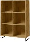 Raamaturiiul ADRK Aria, tamm v./must v., 130 cm x 40 cm x 90 cm