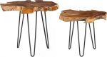 Kohvilaudade komplekt Beliani Camrose, pruun v., 54 - 60 cm x 60 cm x 45 - 56 cm, 2 tk