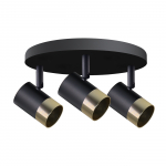 Valgusti lagi Candellux Lighting Tobi, GU10, 3 x 15 W, must v.