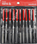 Viilide komplekt Yato YT-6151, pool&uuml;mar, 160 mm, metall, 10 tk