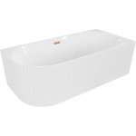 Vann seinaga, teisaldatav Mexen Gia Right, 170 cm x 80 cm x 58 cm, ovaalne, valge/vask