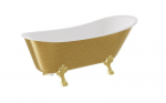 Vann, teisaldatav Besco Olaya Glam, 160 cm x 68 cm x 68 cm, ovaalne, kuldne
