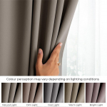 Pimendav kardin Restilo Pleat Blackout, liivakarva pruun v., 140 cm x 245 cm (kahjustatud pakend)