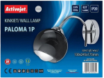 Valgusti seinale ActiveJet Paloma, E27, 1 x 40 W, must v.
