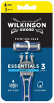 Raseerija, komplekt Wilkinson Sword Essentials 3 Hybrid, 4 tk
