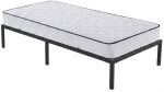 Voodi &uuml;hekohaline Akord Furniture Factory, 90 x 190 cm, must v., madratsiga, p&otilde;hjalippidega