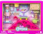 Nukk aksessuaaridega Mattel Barbie Chelsea Skatepark HJY35, 12 cm, mitmev&auml;rviline