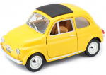M&auml;nguauto Bburago Car Fiat 500F 1:24 18-22098, kollane v.