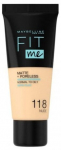 Vedel jumestuskreem Maybelline Fit Me Matte + Poreless Clay 118, 118 nude, 30 ml