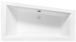 Vann, sisseehitatav Besco Intima Left 160, 160 cm x 90 cm x 41.5 cm, as&uuml;mmeetriline, valge v.