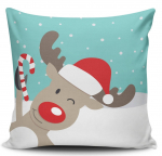 J&otilde;ulu dekoratiivne padi Mioli Decor, sinine/mitmev&auml;rviline, 43 cm x 43 cm