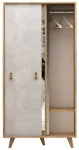 Riidekapp Kalune Design Rana, tamm v./hall v., 100 cm x 60 cm x 190 cm, peegliga