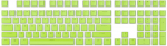 Klaviatuuri kate Royal Kludge Pudding PBT Keycaps 104 pcs Apple Green PBT ISO, roheline v.
