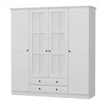 Riidekapp Kalune Design Kale 4017, valge v., 52 cm x 180 cm x 190 cm, peegliga