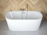 Vann, teisaldatav Besco Vica, 150 cm x 80 cm x 58 cm, ovaalne, valge v.