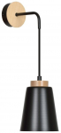 Valgusti seinale Emibig Bolero K1, E27, 1 x 15 W, must v./puidu v.