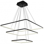 Valgusti rippuv Milagro Ring Nix, LED, 3000 &deg;K, 3 x 117 W, must v.