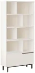 Raamaturiiul Kalune Design ON4-W, valge v./must v., 175.6 cm x 29.5 cm x 83.9 cm
