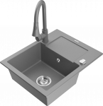 K&ouml;&ouml;givalamu koos kraaniga Mexen Enzo, vaik/graniit, 57.6 cm x 46.5 cm x 17.4 cm, hall