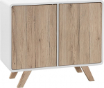 Kummut Beliani Milo, valge v./pruun v., 76 cm x 90 cm x 40 cm