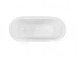 Vann, sisseehitatav Besco Victoria, 160 cm x 75 cm x 44 cm, ovaalne, valge