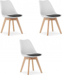 Toolide komplekt Leobert Mark, matt, valge v./must v., 43 cm x 49 cm x 82 cm, 3 tk