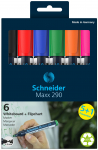 Valge tahvli marker Schneider Maxx 290, 2 - 3 mm, mitmev&auml;rviline, 6 tk