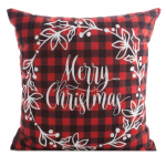 J&otilde;ulu dekoratiivne padjakate Merry Christmas, valge v./must v./punane v., 45 cm x 45 cm