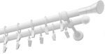 Kardinapuu komplekt Olimp Cosmo, 400 cm, &Oslash; 19 mm, valge v.