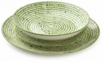 Taldrikute komplekt prae/supi/magustoidu AffekDesign Stripes, &Oslash; 27 cm, roheline v.