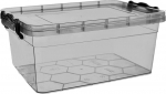 Hoiukast, esemete hoidmiseks Orion, 5 l, l&auml;bipaistev v./hall v., 30 x 20 x 13 cm