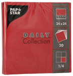 Pabersalvr&auml;tikud Pap Star Daily Collection, 24 cm x 24 cm, bordoo v., 20 tk